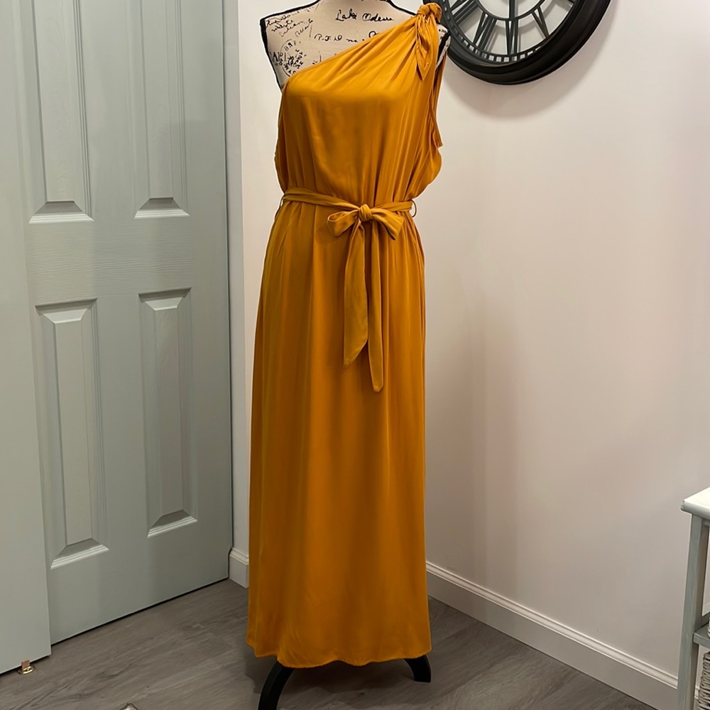Antonio Melani XL one shoulder with bow sleeveless dress nwt